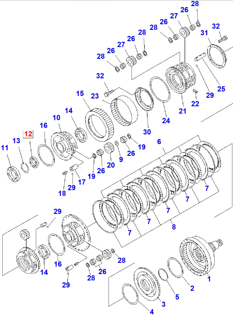 Подшипник KOMATSU 06030-06216