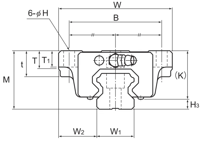 Шариковый подшипник линейного перемещения THK HSR 20HB THK
