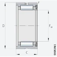 Игольчатый подшипник с сепаратором в сборе RNA4906-RSR-XL INA
