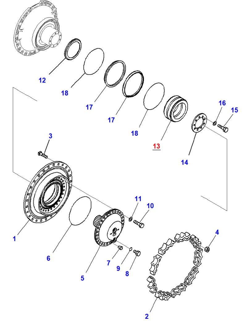 Подшипник KOMATSU 14X-09-51111