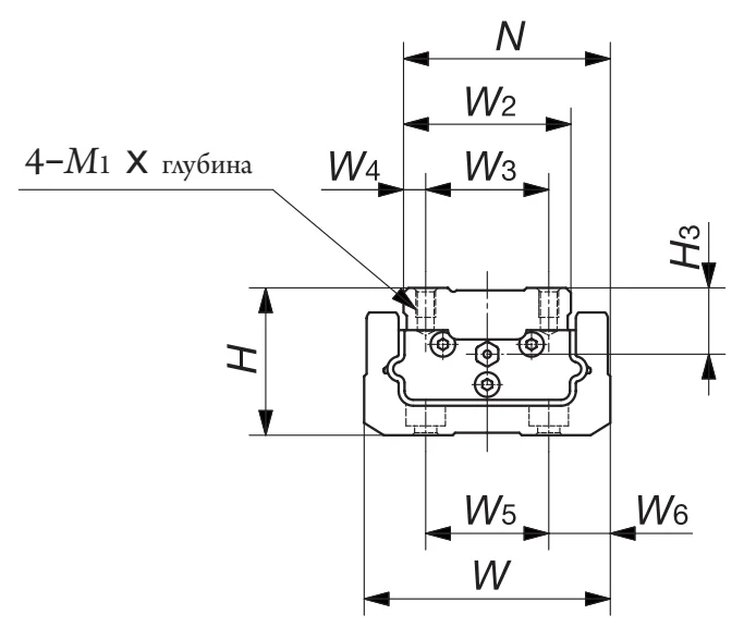 Шариковый подшипник линейного перемещения LWU 60 С1B IKO