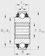 Шариковый радиальный подшипник SK104-210-KTT-B-L402/70 INA