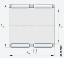 Игольчатый подшипник с сепаратором в сборе K25X30X26-ZW INA