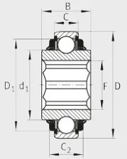 Шариковый радиальный подшипник SK104-208-KTT-L402/70-AH10 INA