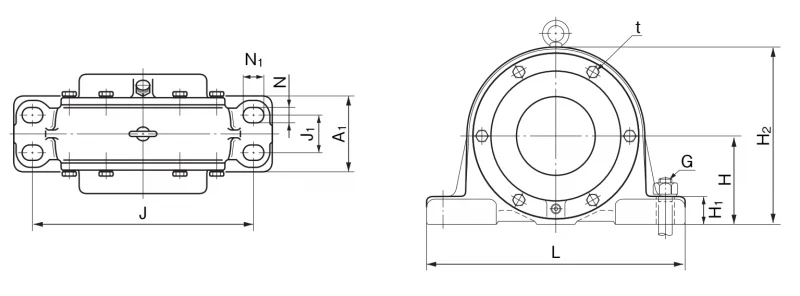 Подшипниковый узел цельного типа V300C200-0 Nachi