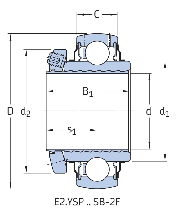 Подшипник для корпусов E2.YSP 206 SB-2F SKF
