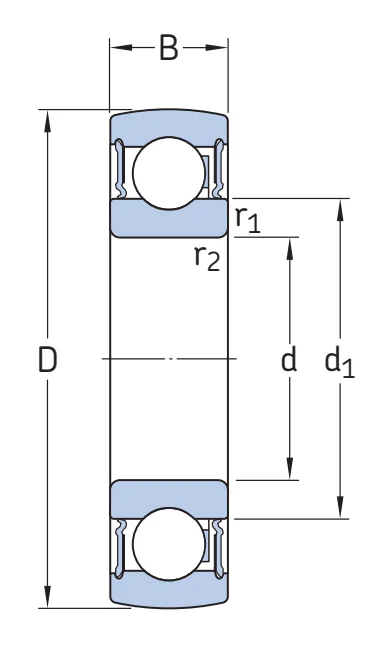 Подшипник для корпусов 1726208-2RS1 SKF