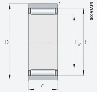 Игольчатый подшипник с сепаратором в сборе RNAO20X32X12-XL INA