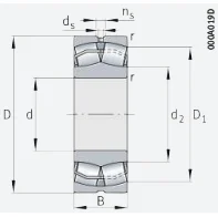 Сферический роликовый подшипник 22311-E1-XL-T41A INA