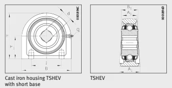 Фланцевый корпусный узел для комбайнов TSHEV-30X150X140-IA04 INA