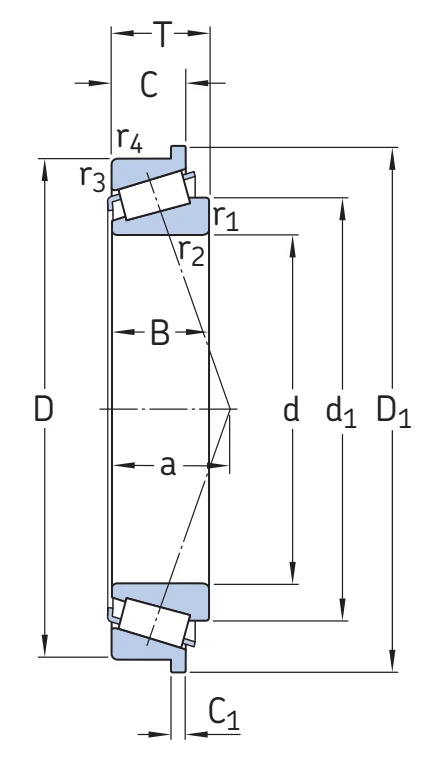 Однорядный конический роликовый подшипник 30307RJ2/Q SKF