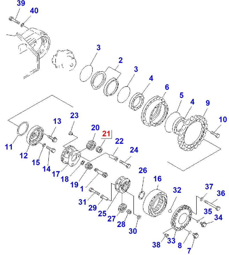 Подшипник KOMATSU 20Y-27-13260