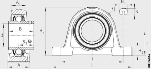 Шариковый радиальный подшипник RASEY-70X260X156-IT INA