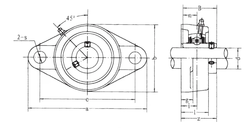 Подшипник для корпусов UCFL 314-44 FBJ