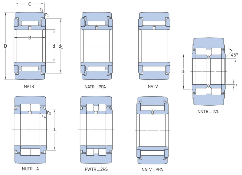 Опорные ролики NNTR65X160X75.2ZL SKF