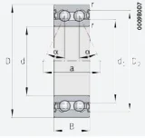 Однорядный радиально-упорный шариковый подшипник 3812-B-2RS-TVH INA