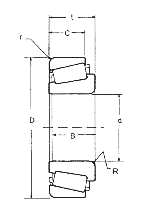 Однорядный конический роликовый подшипник 30319D FBJ