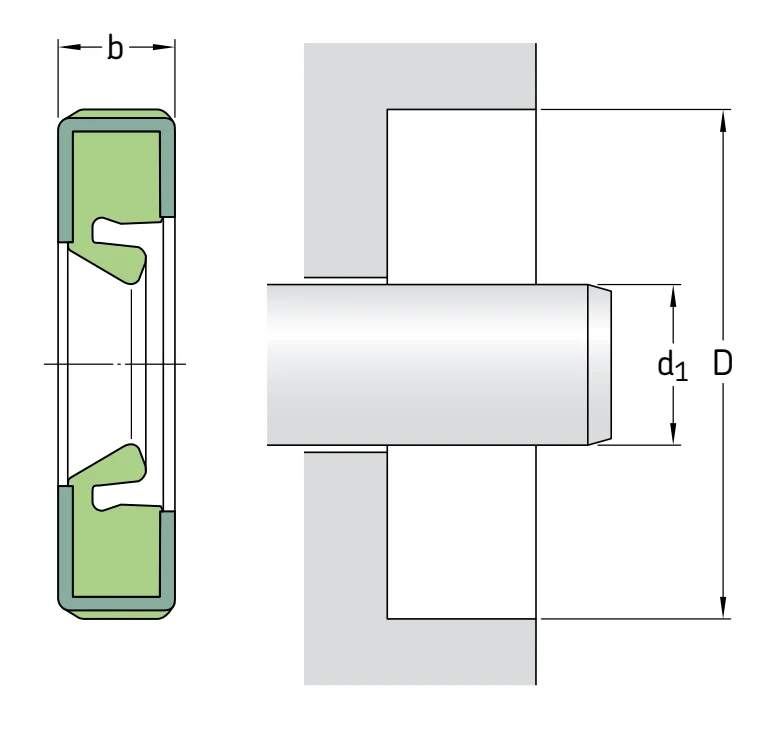 Уплотнения в сборе 450×500×18 HDS7K R SKF