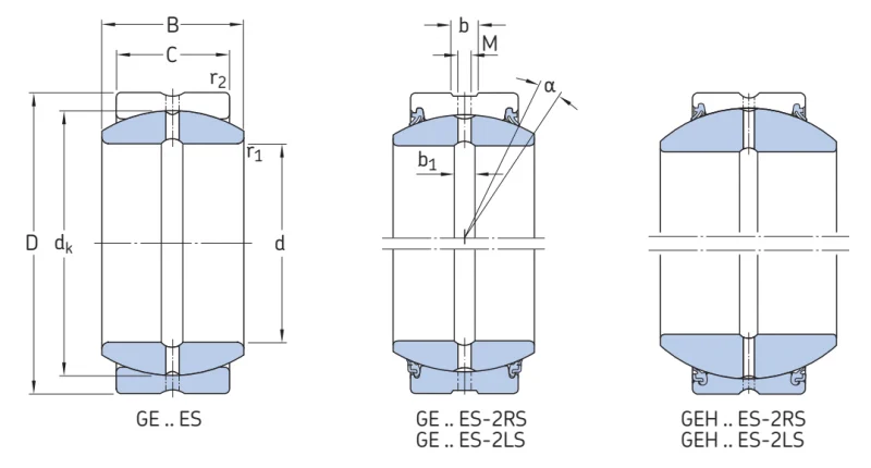 Радиальный сферический подшипник скольжения GE120ES-2RS SKF