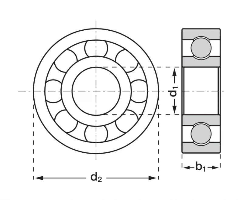 Шариковый подшипник из нержавеющей стали B623C2E Igus GmbH