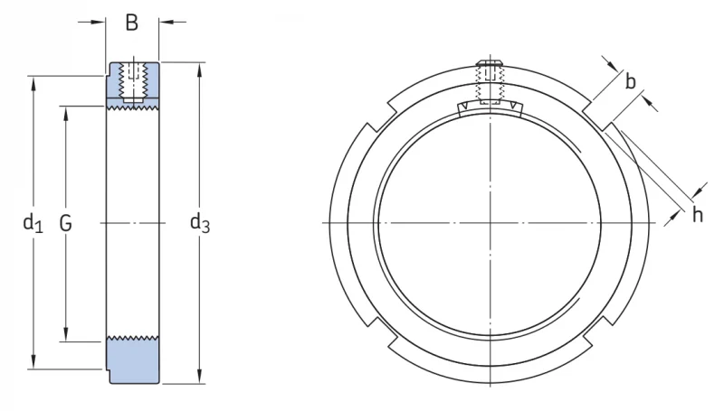 Стопорные гайки KMK8 SKF